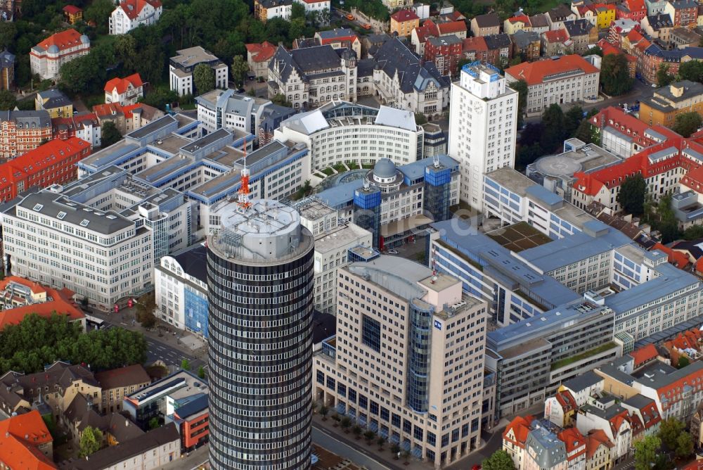 Luftaufnahme Jena - Stadtzentrum im Innenstadtbereich in Jena im Bundesland Thüringen, Deutschland