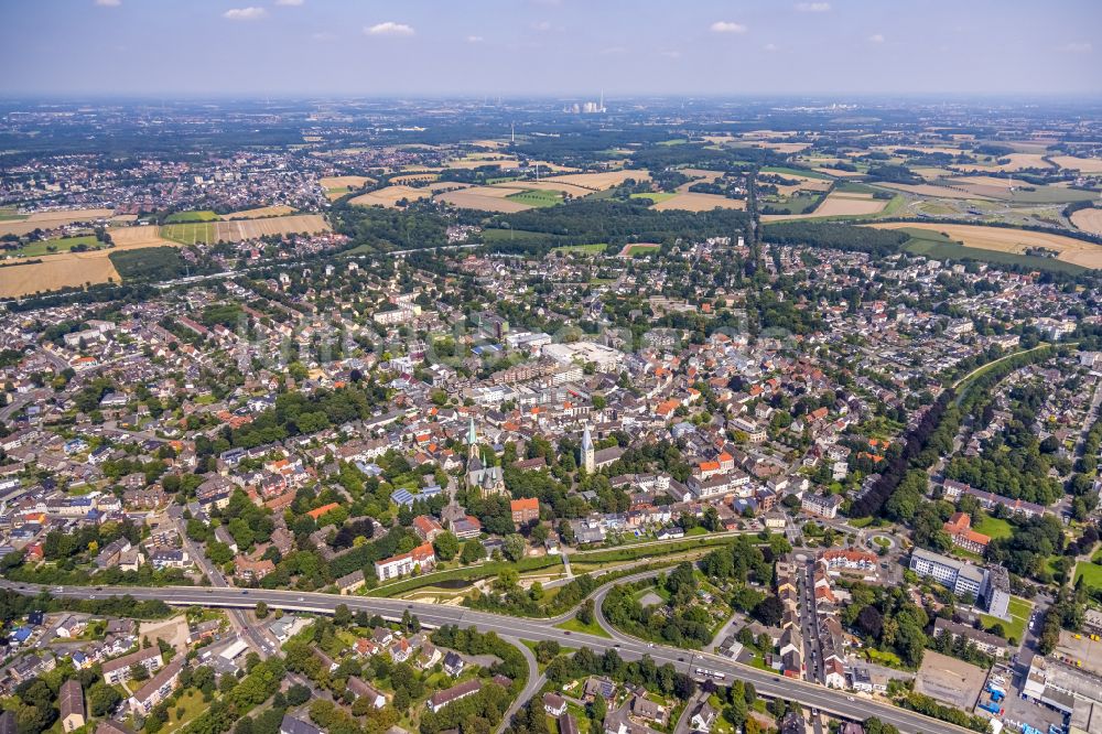 Luftbild Kamen - Stadtzentrum im Innenstadtbereich in Kamen im Bundesland Nordrhein-Westfalen, Deutschland