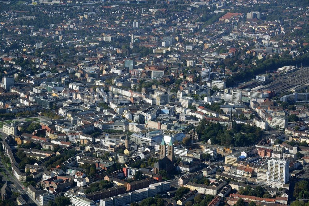 Luftbild Kassel - Stadtzentrum im Innenstadtbereich in Kassel im Bundesland Hessen