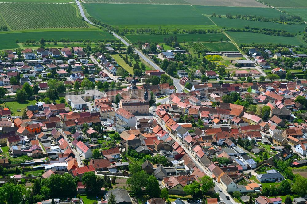 Kindelbrück von oben - Stadtzentrum im Innenstadtbereich in Kindelbrück im Bundesland Thüringen, Deutschland