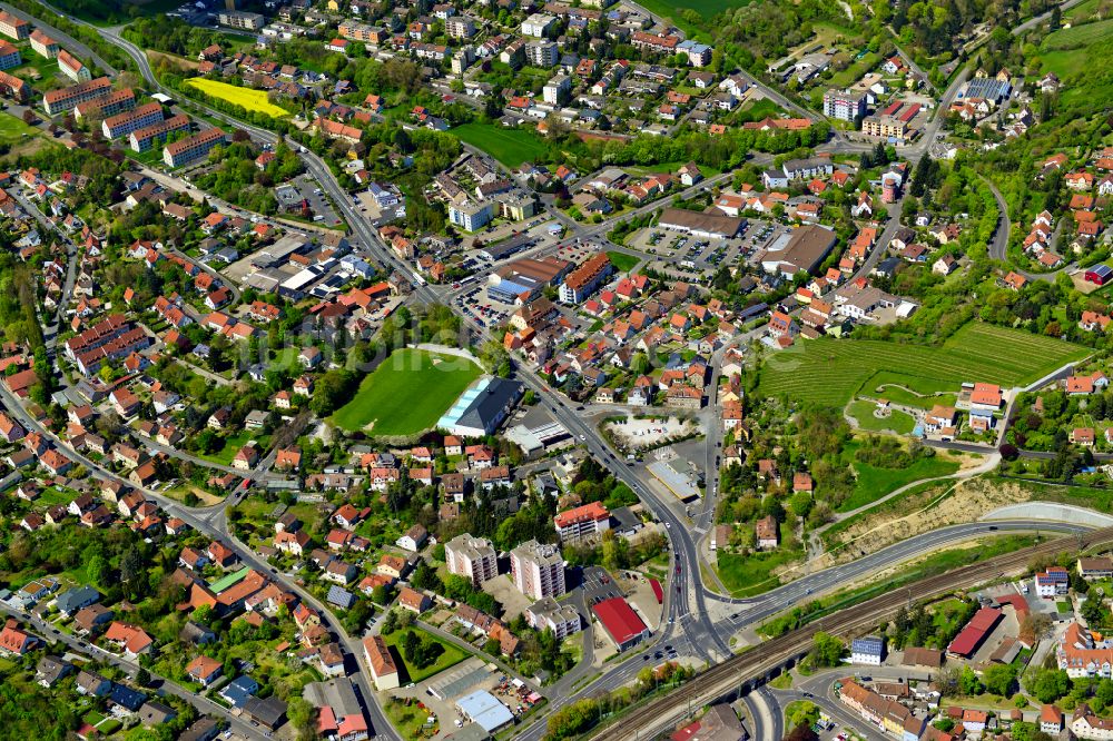 Luftbild Kitzingen - Stadtzentrum im Innenstadtbereich in Kitzingen im Bundesland Bayern, Deutschland