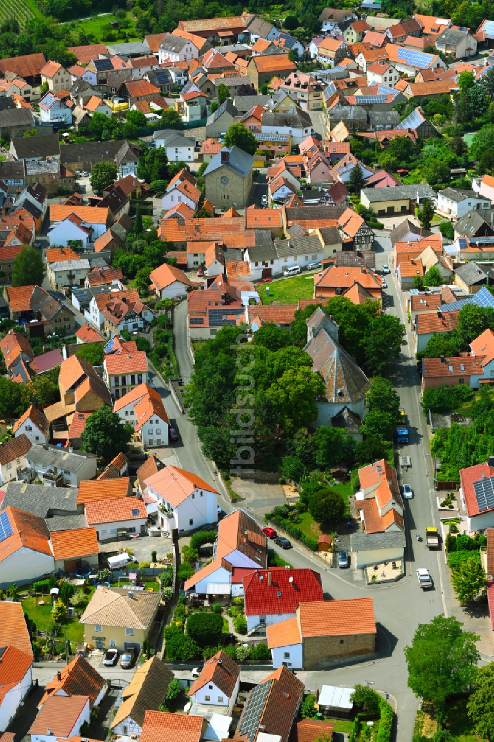 Kolonie von oben - Stadtzentrum im Innenstadtbereich in Kolonie im Bundesland Rheinland-Pfalz, Deutschland