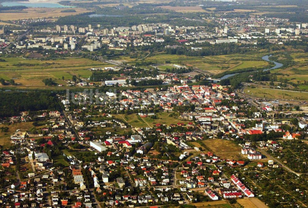 Luftaufnahme Konin - Stadtzentrum im Innenstadtbereich in Konin in Wielkopolskie - Großpolen, Polen