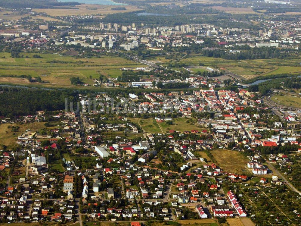 Konin von oben - Stadtzentrum im Innenstadtbereich in Konin in Wielkopolskie - Großpolen, Polen