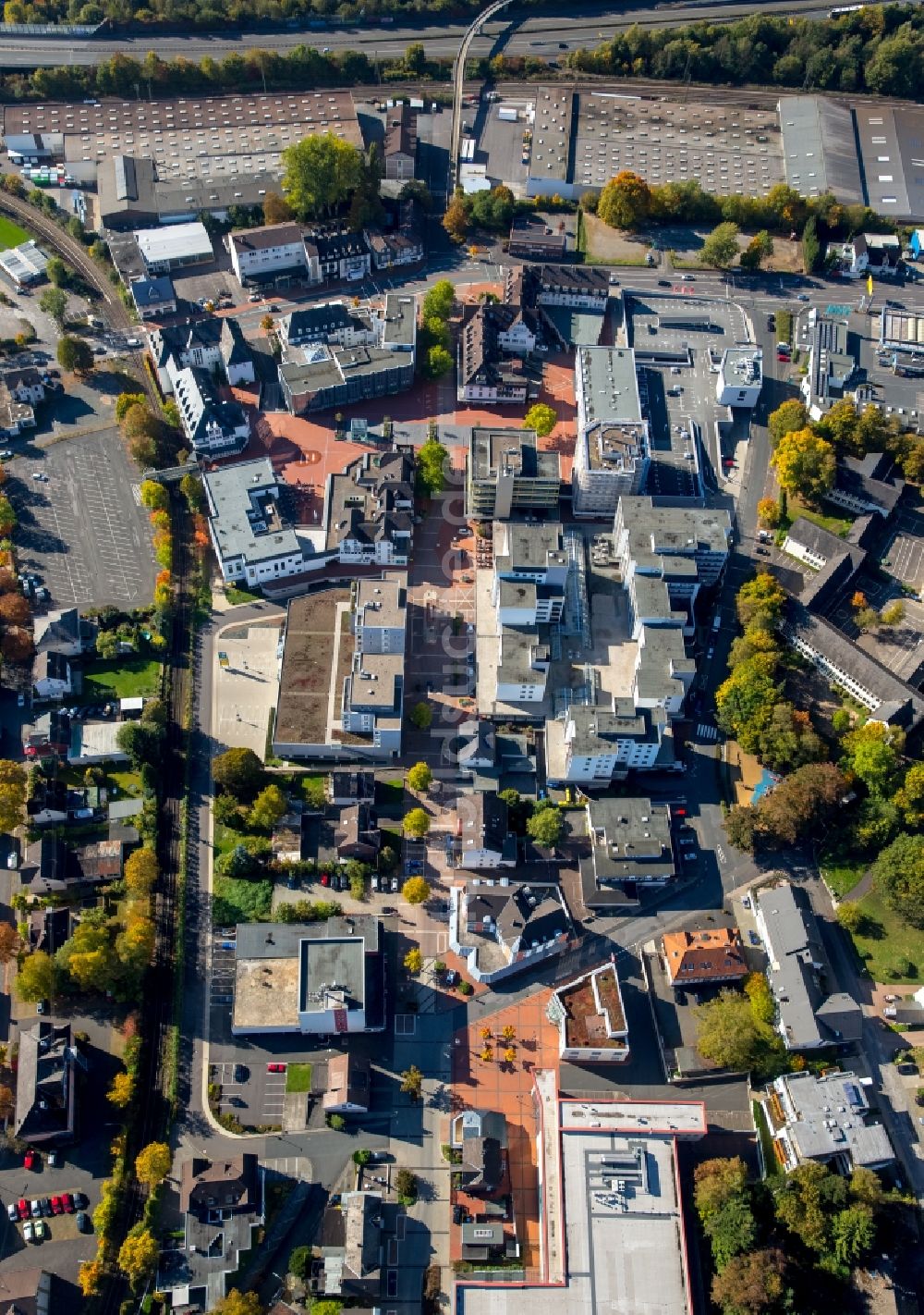 Luftaufnahme Kreuztal - Stadtzentrum im Innenstadtbereich in Kreuztal im Bundesland Nordrhein-Westfalen