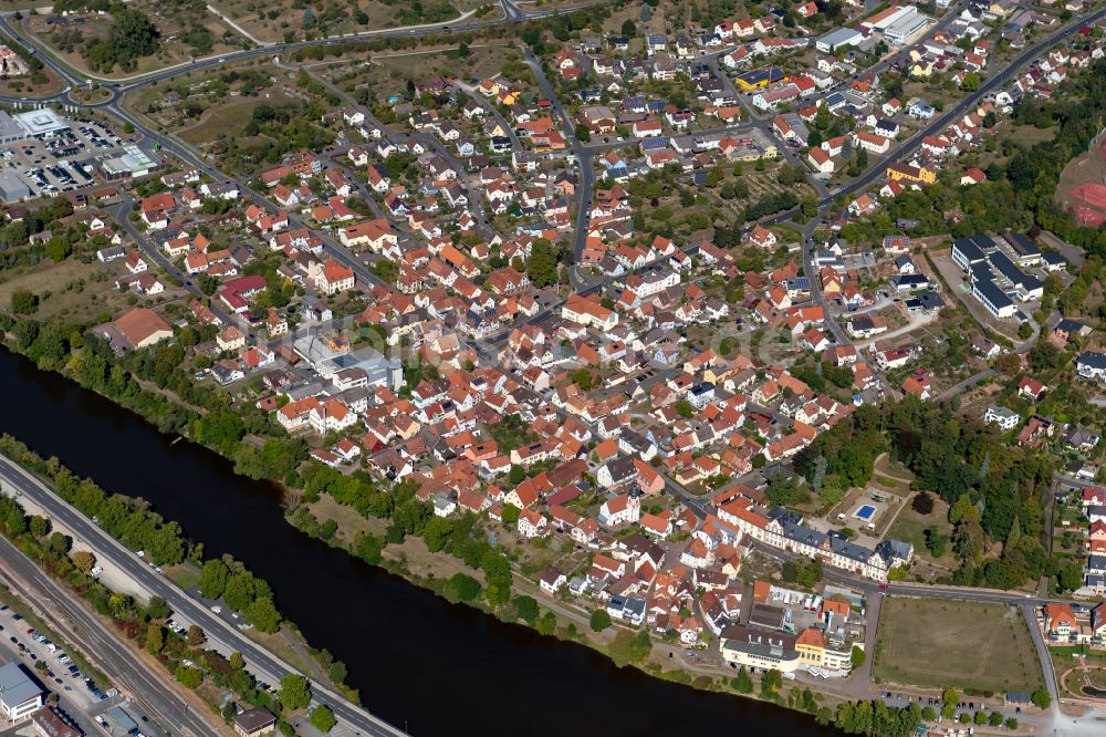 Luftbild Kreuzwertheim - Stadtzentrum im Innenstadtbereich in Kreuzwertheim im Bundesland Bayern, Deutschland