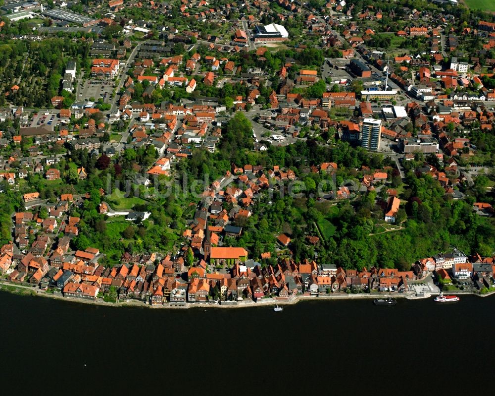 Lauenburg/Elbe von oben - Stadtzentrum im Innenstadtbereich in Lauenburg/Elbe im Bundesland Schleswig-Holstein, Deutschland