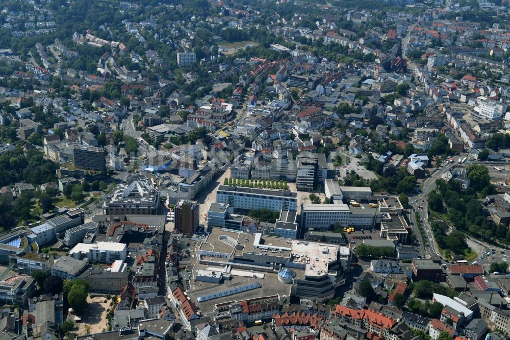 Luftaufnahme Lüdenscheid - Stadtzentrum im Innenstadtbereich in Lüdenscheid im Bundesland Nordrhein-Westfalen, Deutschland