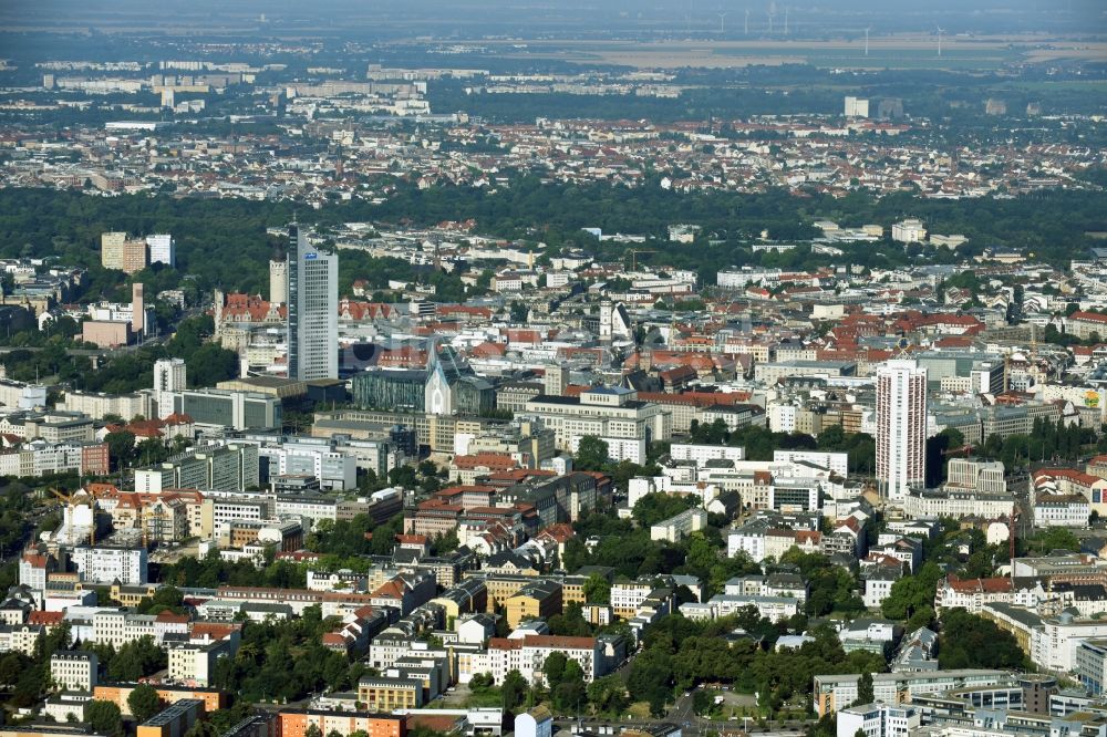 Luftbild Leipzig - Stadtzentrum im Innenstadtbereich in Leipzig im Bundesland Sachsen