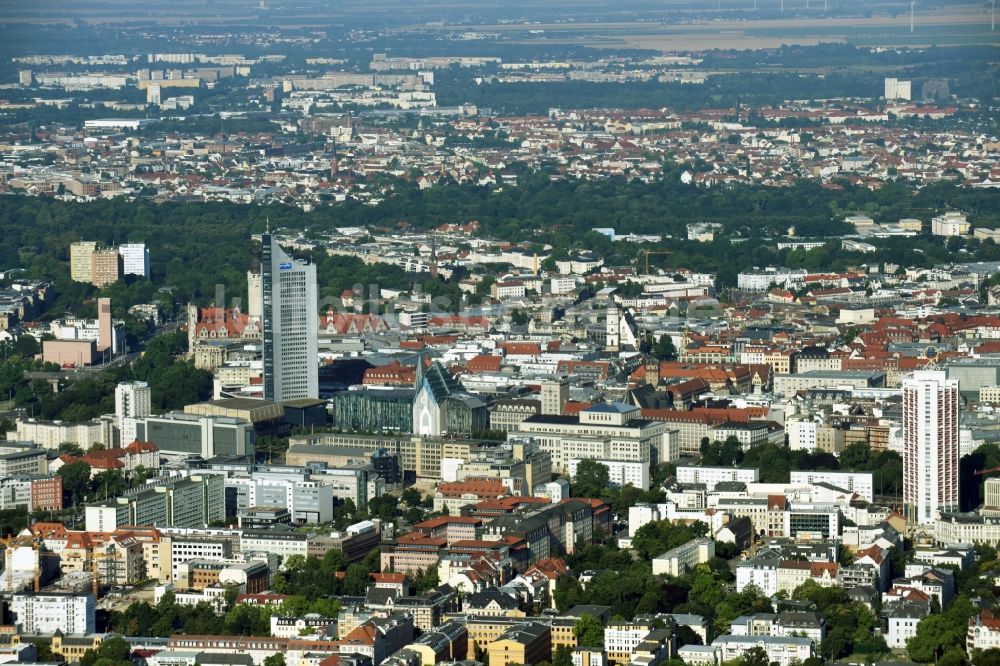 Luftaufnahme Leipzig - Stadtzentrum im Innenstadtbereich in Leipzig im Bundesland Sachsen