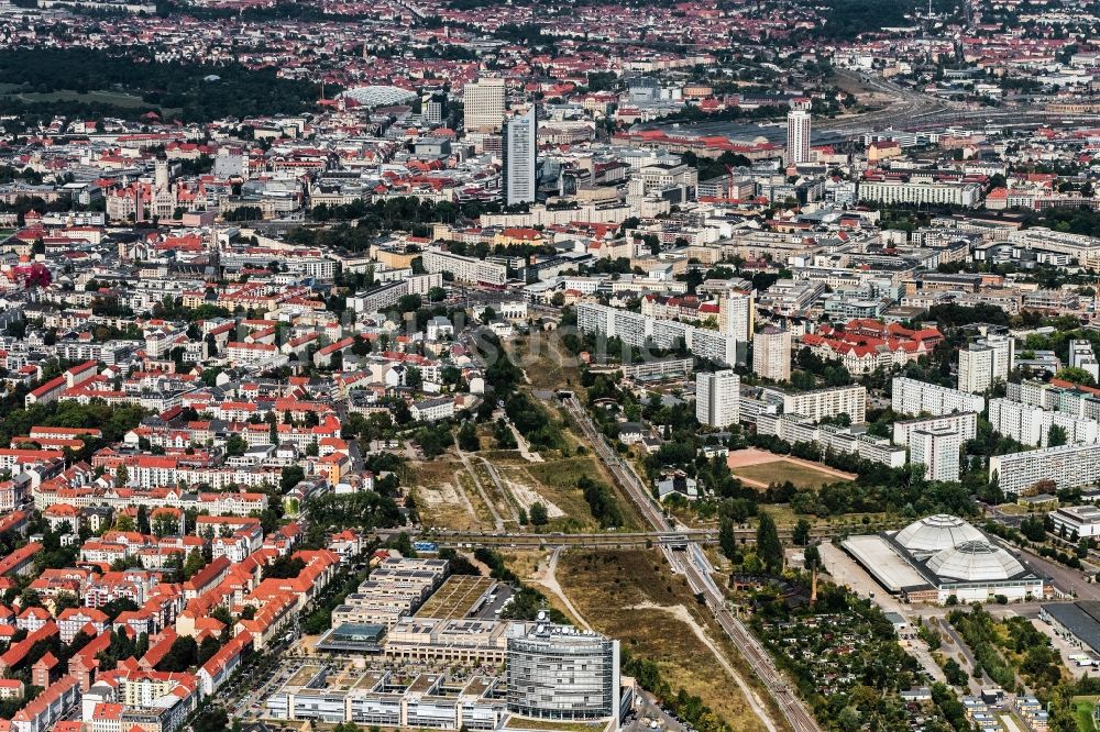 Luftaufnahme Leipzig - Stadtzentrum im Innenstadtbereich in Leipzig im Bundesland Sachsen