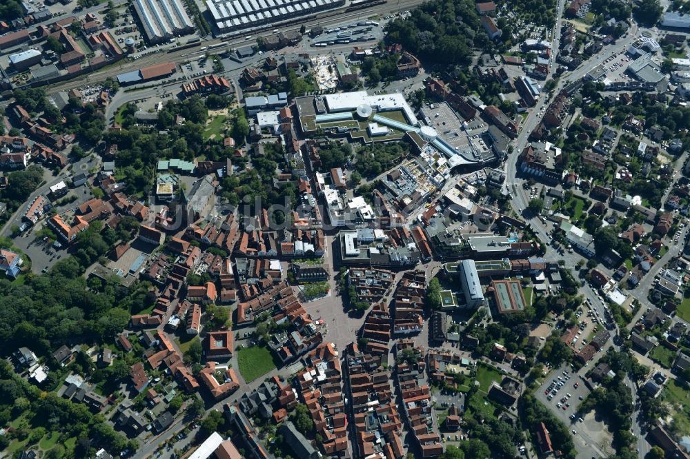 Lingen (Ems) aus der Vogelperspektive: Stadtzentrum im Innenstadtbereich in Lingen (Ems) im Bundesland Niedersachsen