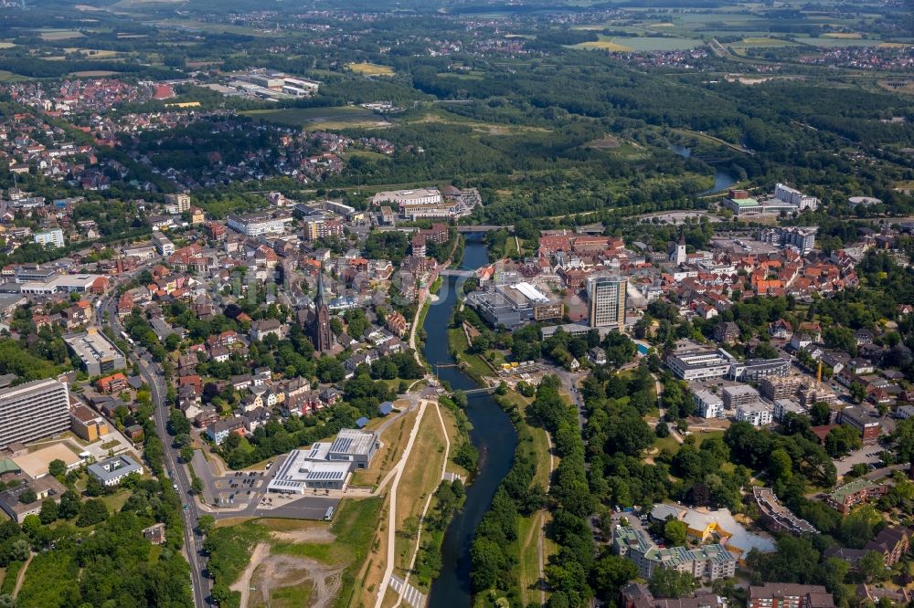 Luftaufnahme Lünen - Stadtzentrum im Innenstadtbereich in Lünen im Bundesland Nordrhein-Westfalen