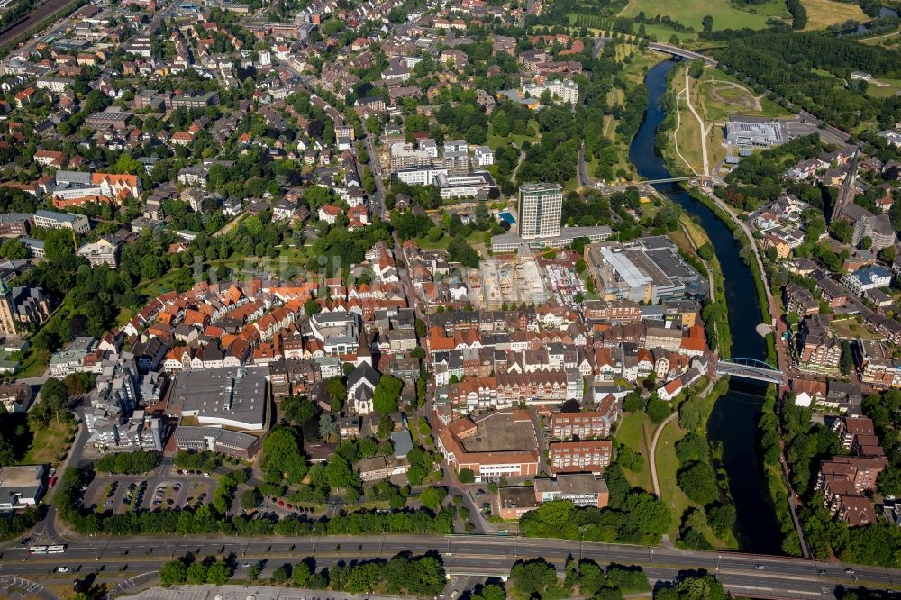 Luftbild Lünen - Stadtzentrum im Innenstadtbereich in Lünen im Bundesland Nordrhein-Westfalen