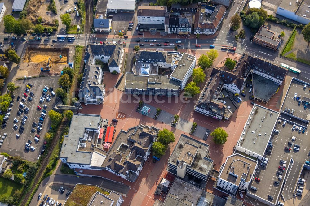 Luftbild Kreuztal - Stadtzentrum im Innenstadtbereich am Marktplatz in Kreuztal im Bundesland Nordrhein-Westfalen, Deutschland