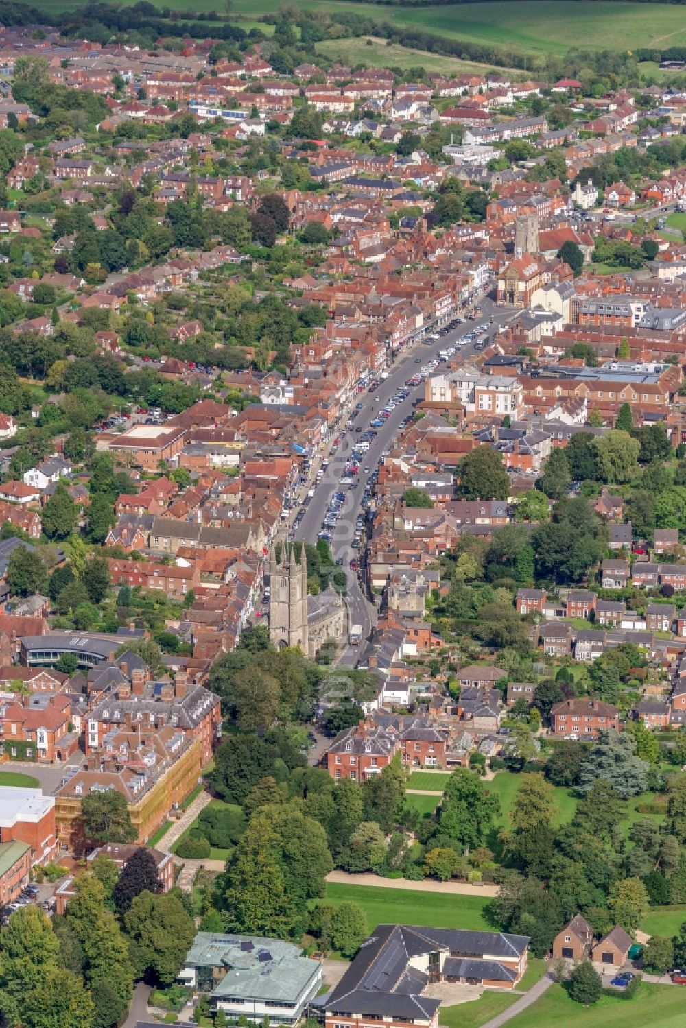 Luftbild Marlborough - Stadtzentrum im Innenstadtbereich in Marlborough in Vereinigtes Königreich