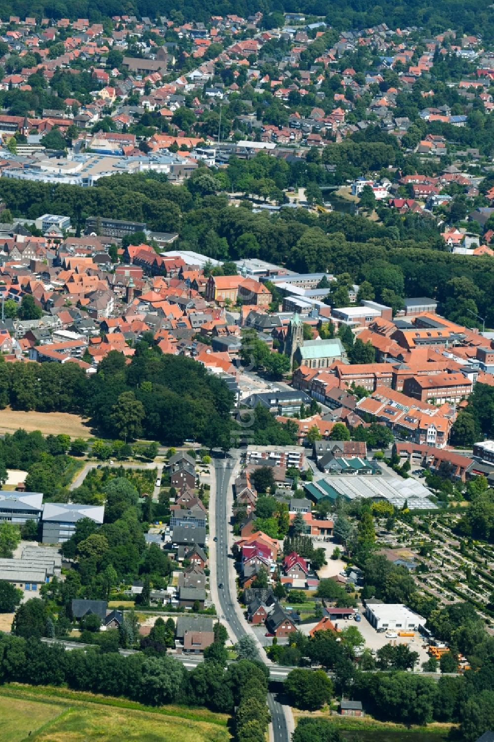 Meppen Aus Der Vogelperspektive Stadtzentrum Im Innenstadtbereich In Meppen Im Bundesland