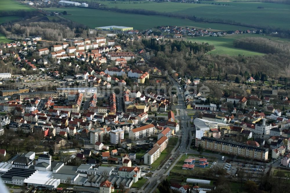 Luftaufnahme Meuselwitz - Stadtzentrum im Innenstadtbereich in Meuselwitz im Bundesland Thüringen