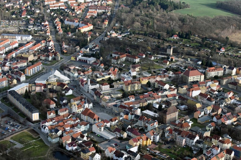 Luftbild Meuselwitz - Stadtzentrum im Innenstadtbereich in Meuselwitz im Bundesland Thüringen