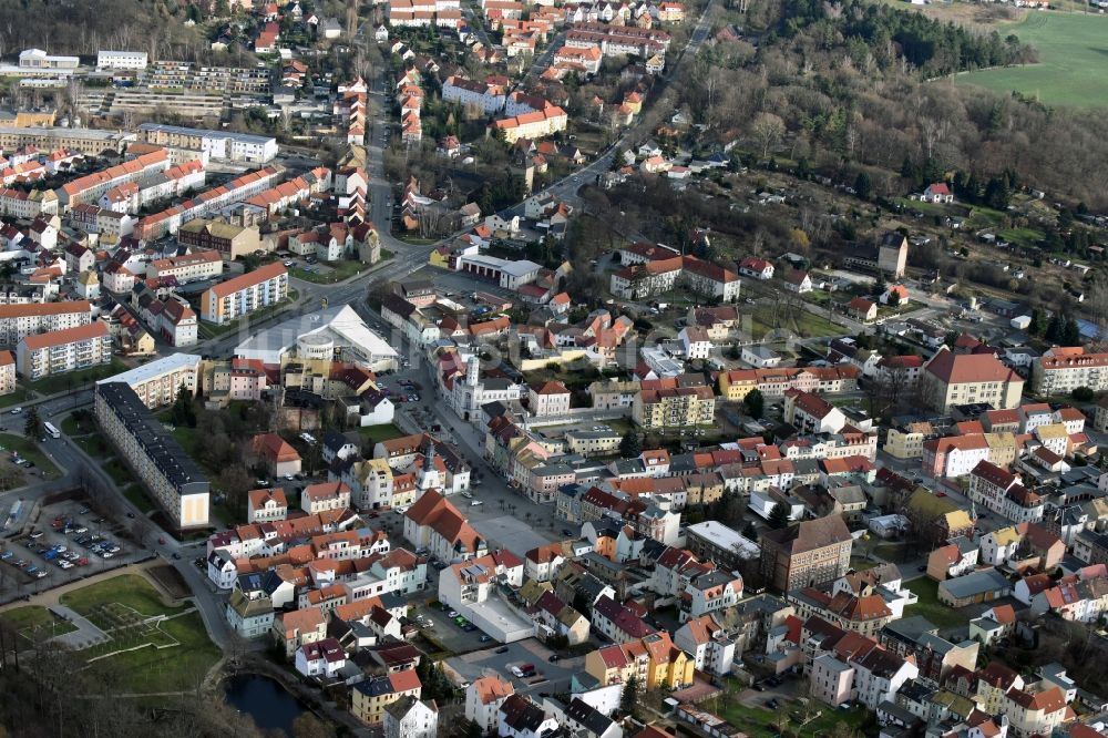 Luftaufnahme Meuselwitz - Stadtzentrum im Innenstadtbereich in Meuselwitz im Bundesland Thüringen