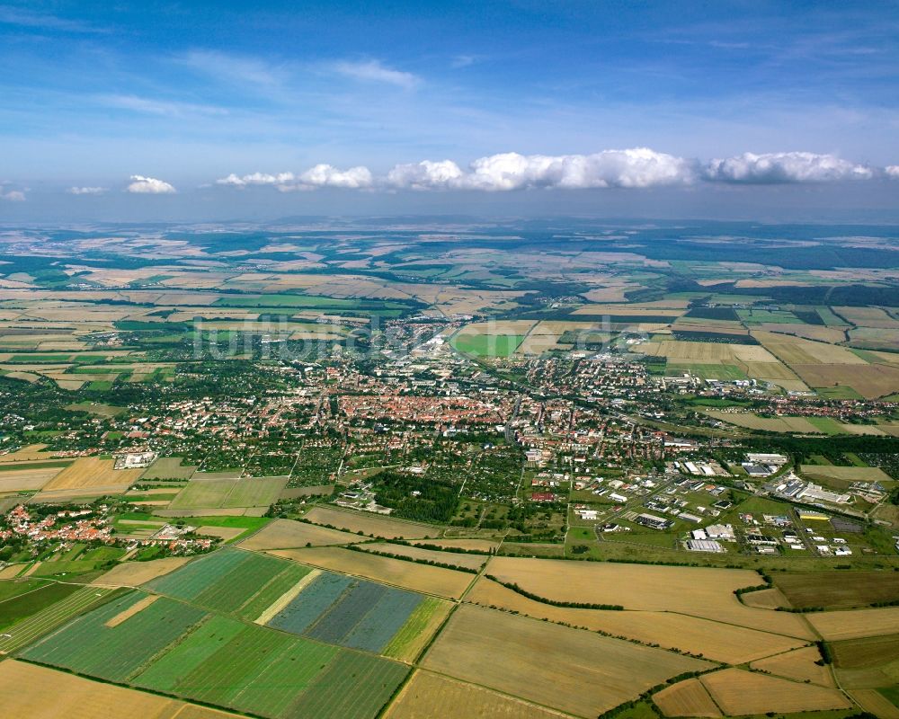 Mühlhausen/Thüringen aus der Vogelperspektive: Stadtzentrum im Innenstadtbereich in Mühlhausen im Bundesland Thüringen, Deutschland