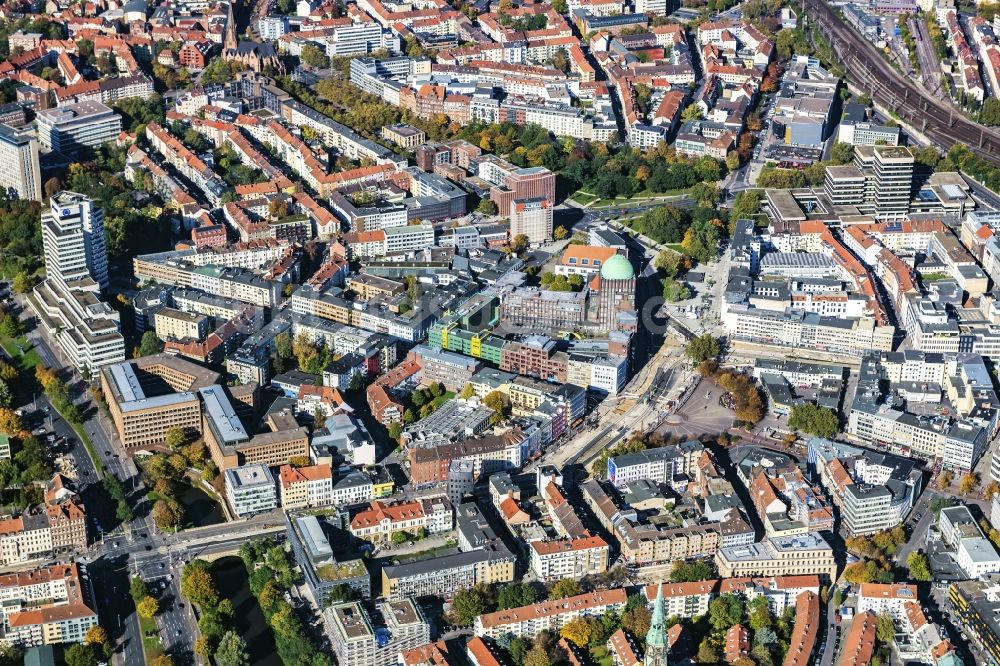 Luftbild Hannover - Stadtzentrum im Innenstadtbereich Mitte in Hannover im Bundesland Niedersachsen, Deutschland