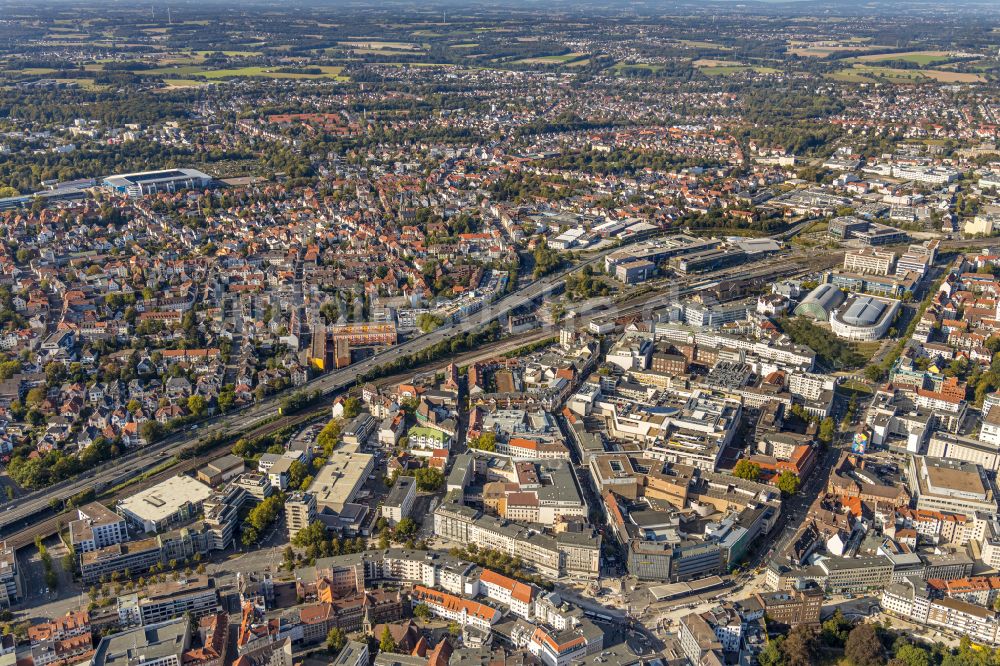 Mitte von oben - Stadtzentrum im Innenstadtbereich in Mitte im Bundesland Nordrhein-Westfalen, Deutschland