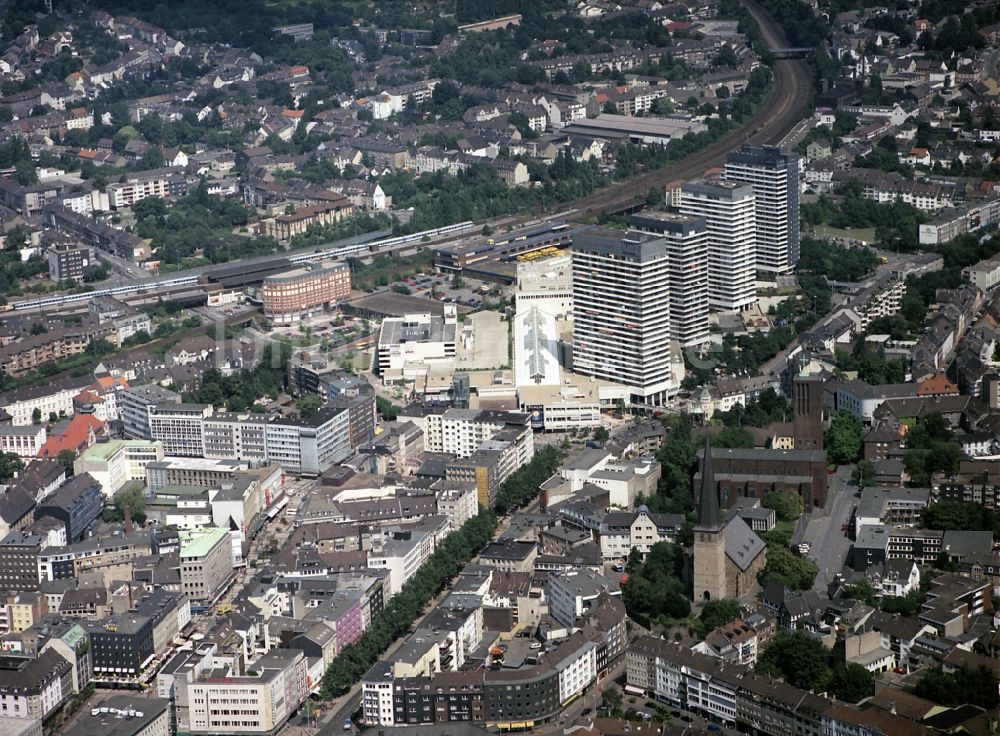 Luftbild Mülheim an der Ruhr - Stadtzentrum im Innenstadtbereich in Mülheim an der Ruhr im Bundesland Nordrhein-Westfalen