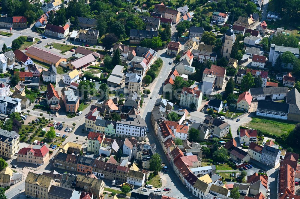 Luftaufnahme Nörditz - Stadtzentrum im Innenstadtbereich in Nörditz im Bundesland Thüringen, Deutschland