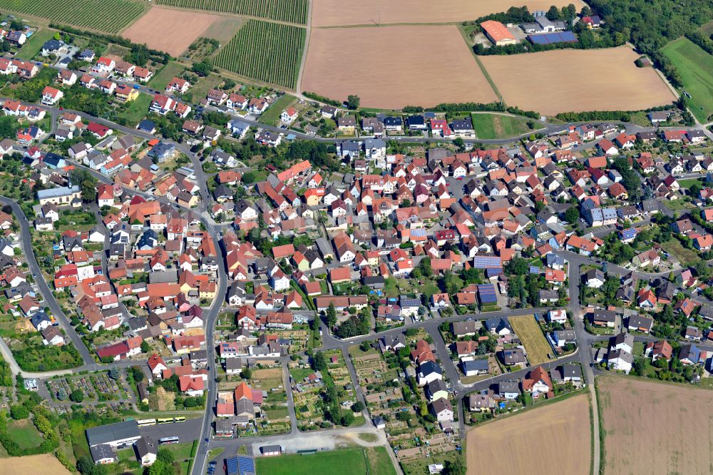 Oberleinach von oben - Stadtzentrum im Innenstadtbereich in Oberleinach im Bundesland Bayern, Deutschland