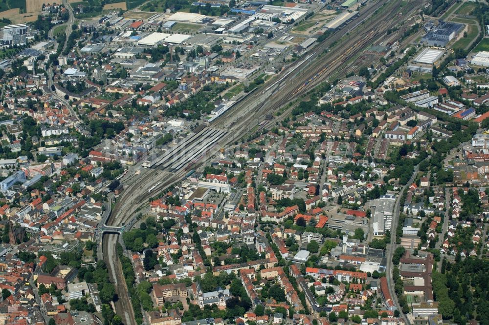 Luftbild Offenburg - Stadtzentrum im Innenstadtbereich in Offenburg im Bundesland Baden-Württemberg