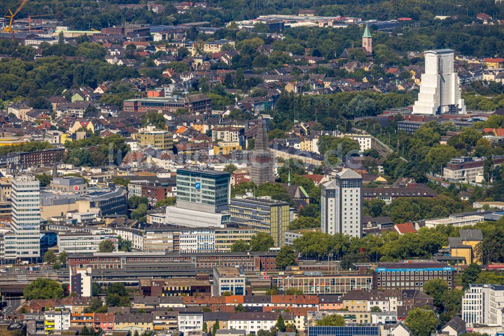 Bochum von oben - Stadtzentrum im Innenstadtbereich im Ortsteil Innenstadt in Bochum im Bundesland Nordrhein-Westfalen, Deutschland