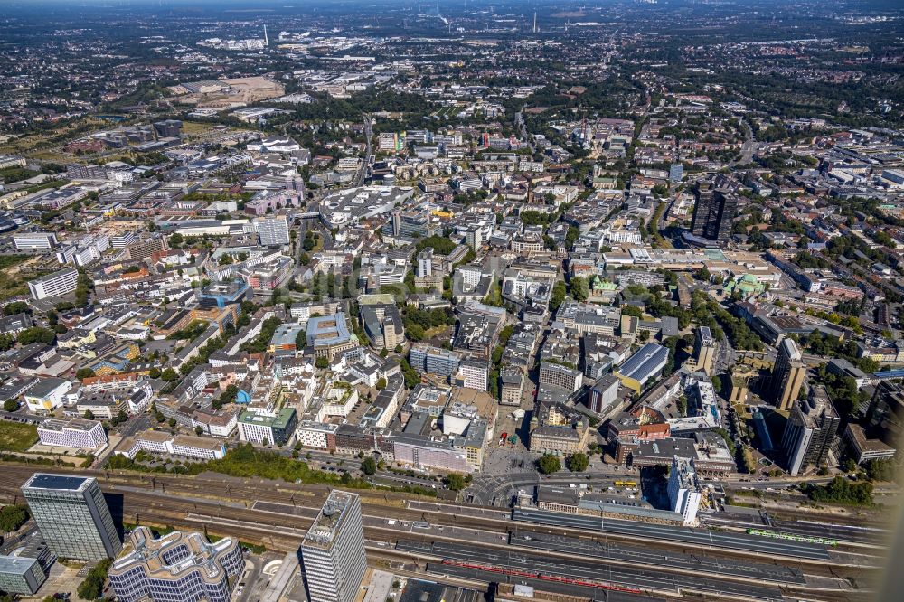 Essen aus der Vogelperspektive: Stadtzentrum im Innenstadtbereich im Ortsteil Stadtkern in Essen im Bundesland Nordrhein-Westfalen, Deutschland