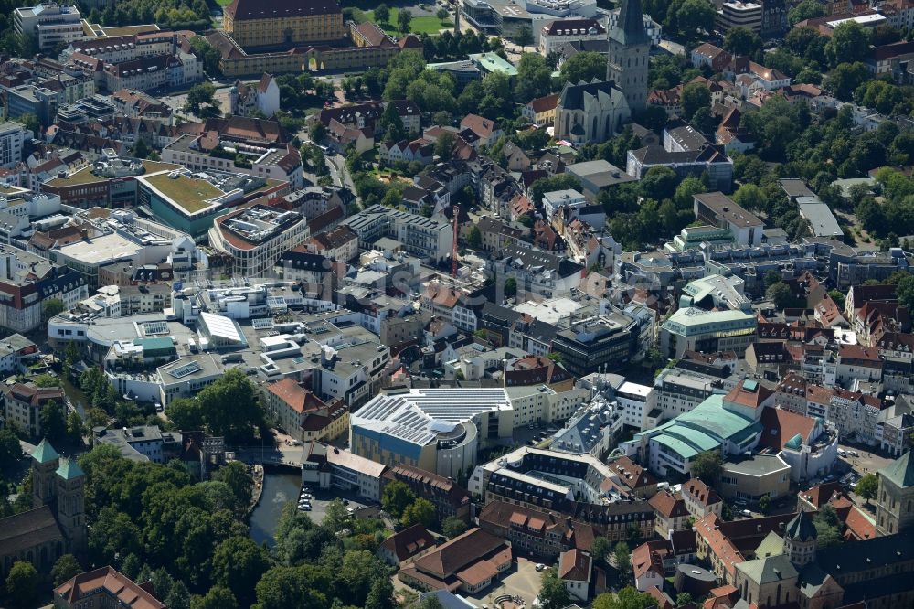 Osnabrück aus der Vogelperspektive: Stadtzentrum im Innenstadtbereich von Osnabrück im Bundesland Niedersachsen