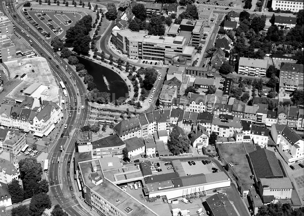 Moers aus der Vogelperspektive: Stadtzentrum im Innenstadtbereich Ostring - Neuer Wall in Moers im Bundesland Nordrhein-Westfalen, Deutschland