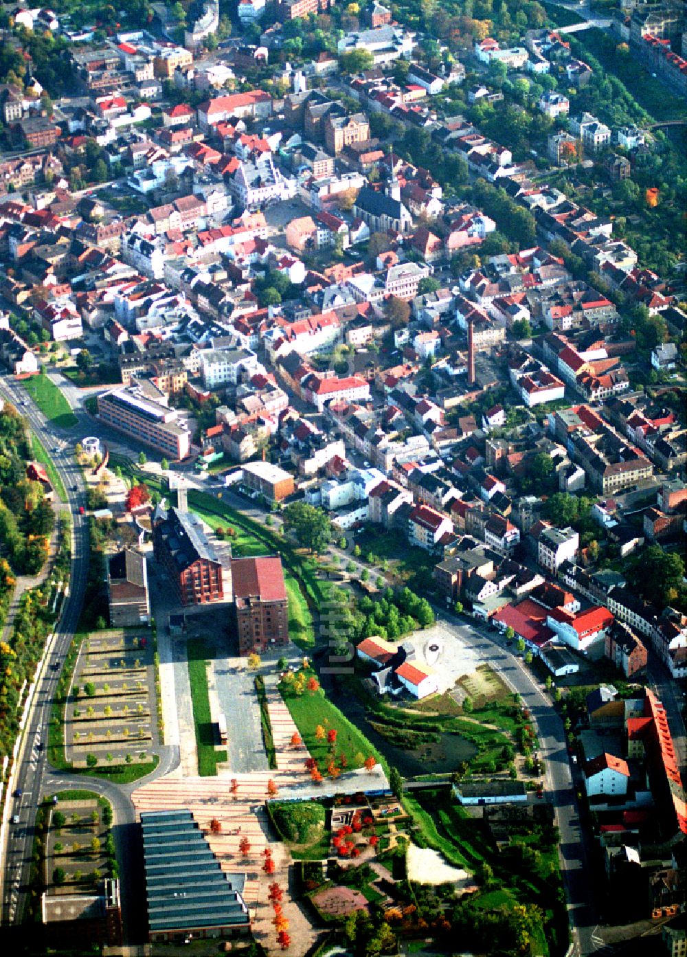 Luftbild Pößneck - Stadtzentrum im Innenstadtbereich in Pößneck im Bundesland Thüringen, Deutschland