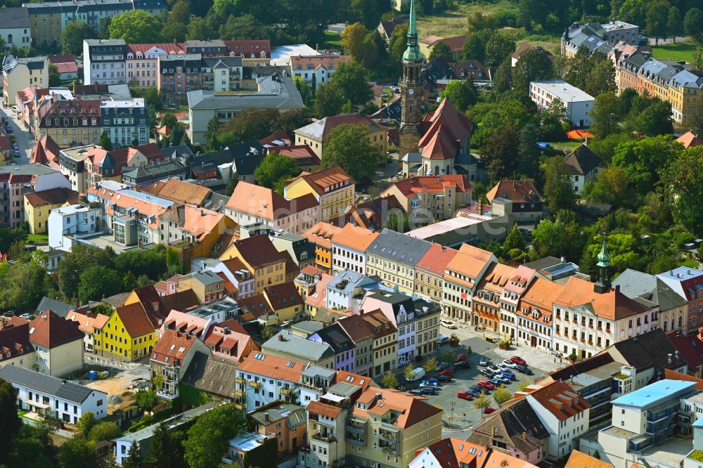 Luftaufnahme Radeberg - Stadtzentrum im Innenstadtbereich in Radeberg im Bundesland Sachsen, Deutschland