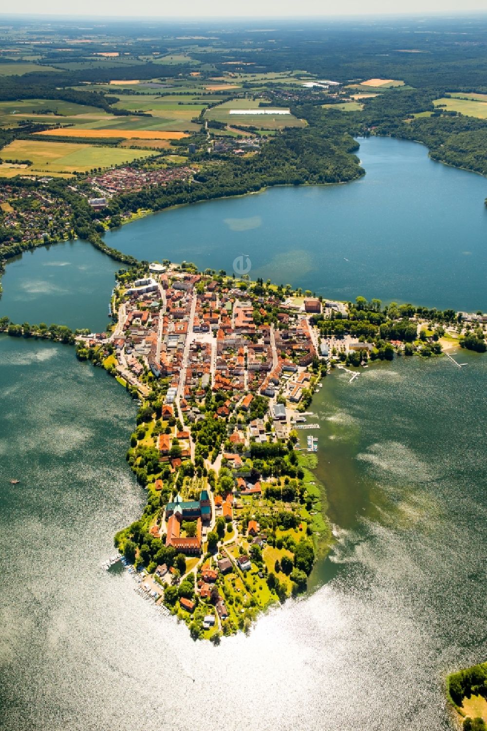 Luftbild Ratzeburg - Stadtzentrum im Innenstadtbereich in Ratzeburg im Bundesland Schleswig-Holstein