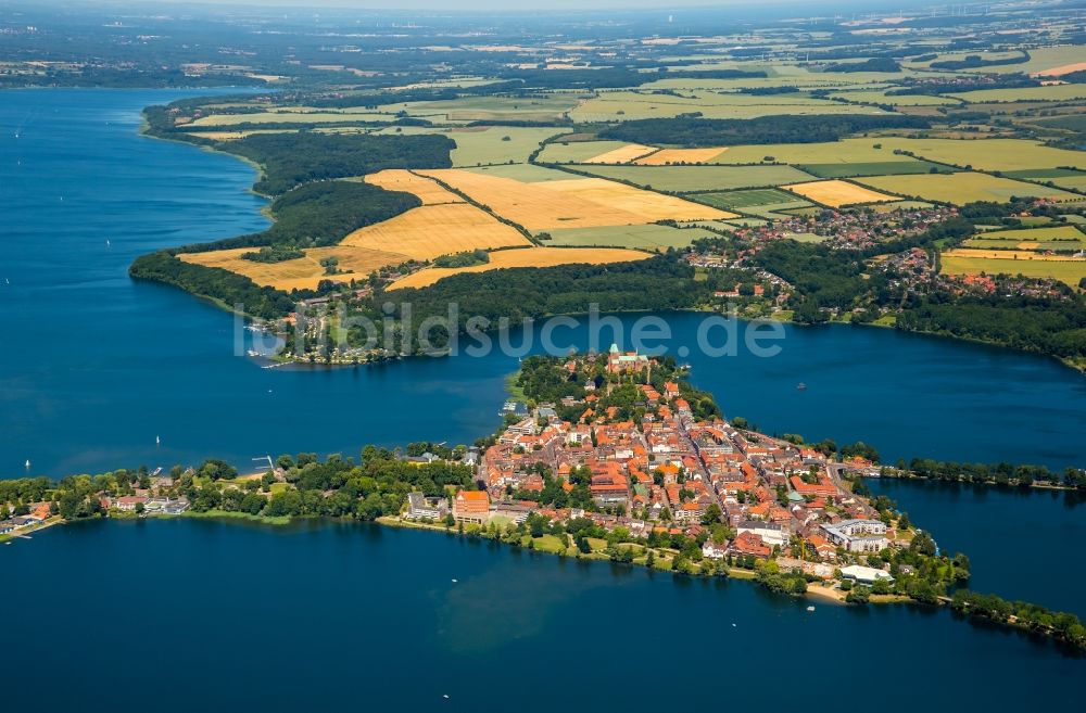 Ratzeburg von oben - Stadtzentrum im Innenstadtbereich in Ratzeburg im Bundesland Schleswig-Holstein