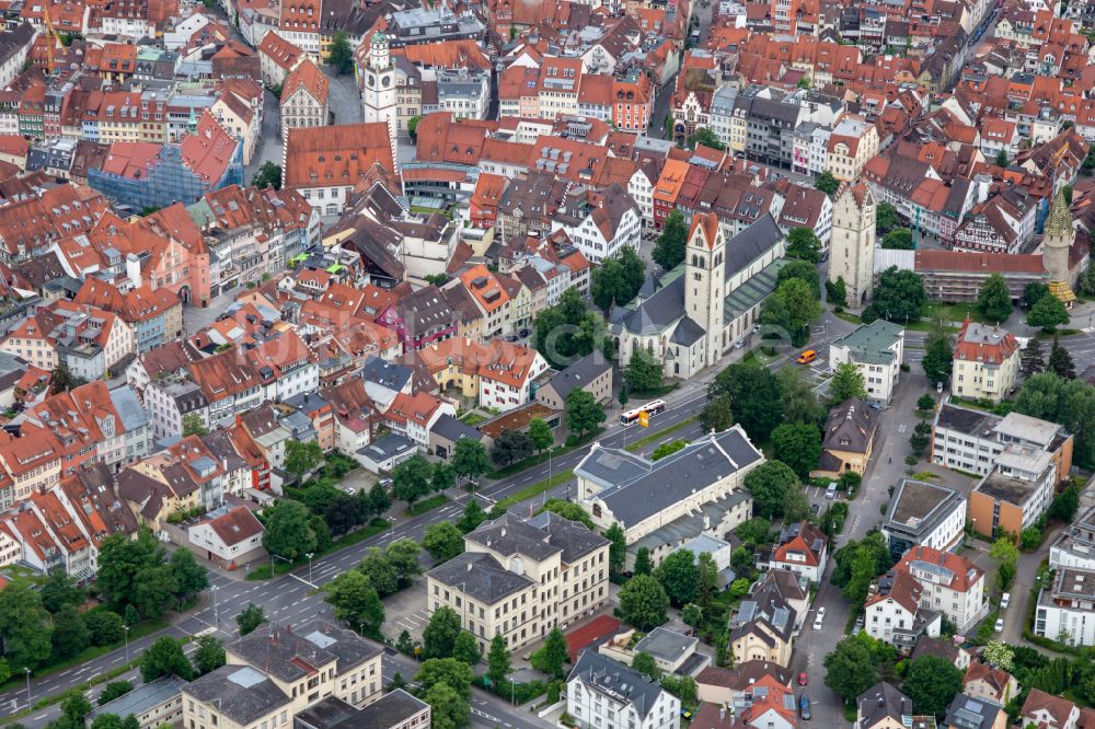 Luftaufnahme Ravensburg - Stadtzentrum im Innenstadtbereich in Ravensburg im Bundesland Baden-Württemberg, Deutschland