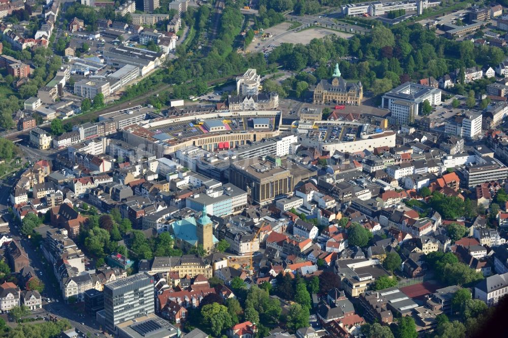 Luftaufnahme Recklinghausen - Stadtzentrum im Innenstadtbereich in Recklinghausen im Bundesland Nordrhein-Westfalen