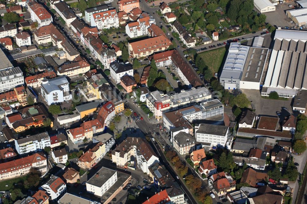 Rheinfelden (Baden) von oben - Stadtzentrum im Innenstadtbereich in Rheinfelden (Baden) im Bundesland Baden-Württemberg