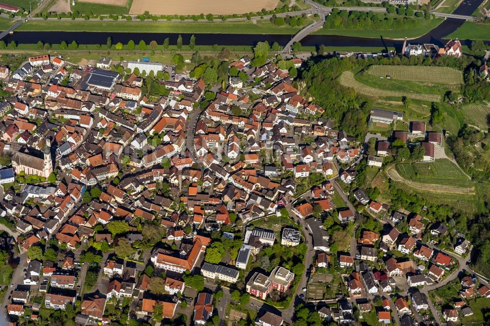 Luftbild Riegel am Kaiserstuhl - Stadtzentrum im Innenstadtbereich in Riegel am Kaiserstuhl im Bundesland Baden-Württemberg