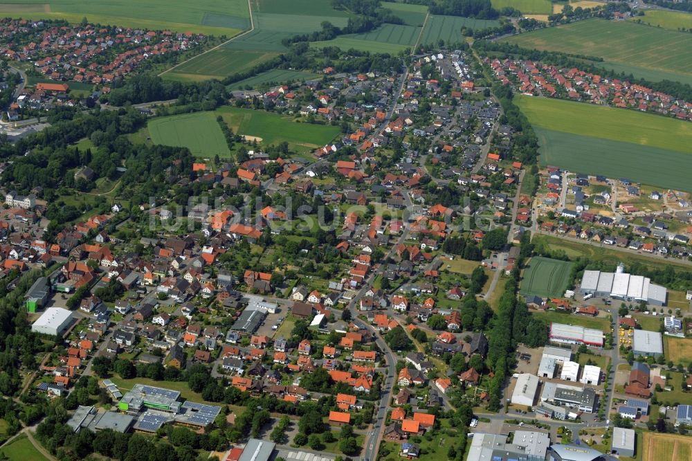 Rodenberg von oben - Stadtzentrum im Innenstadtbereich in Rodenberg im Bundesland Niedersachsen