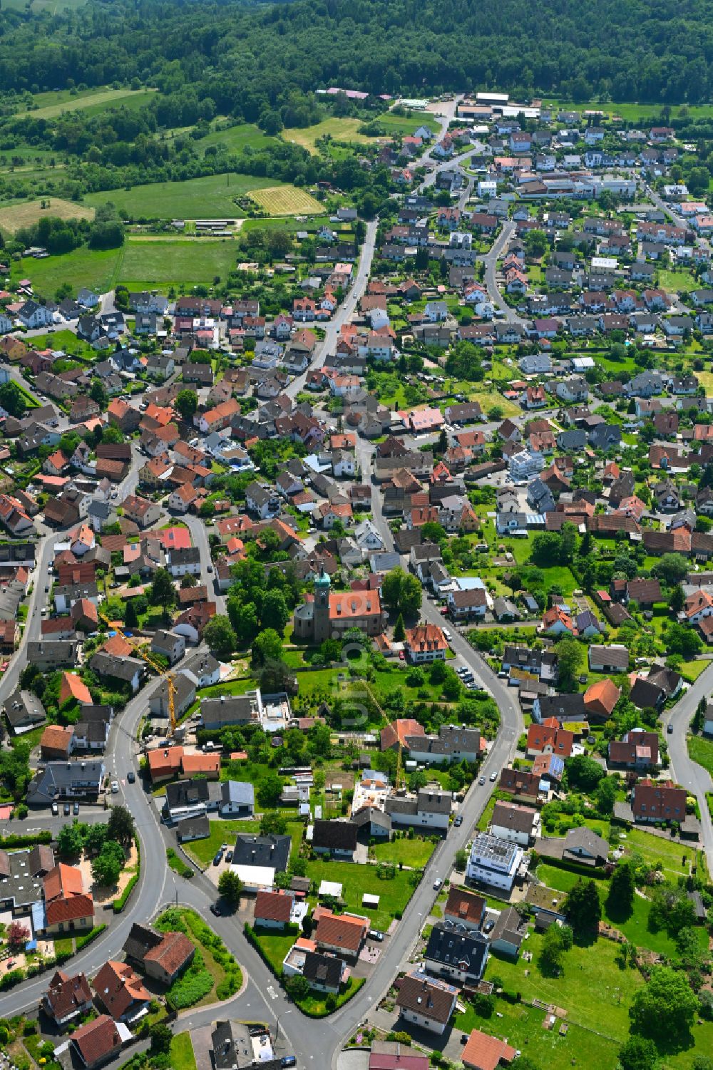 Luftaufnahme Rottenberg - Stadtzentrum im Innenstadtbereich in Rottenberg im Bundesland Bayern, Deutschland