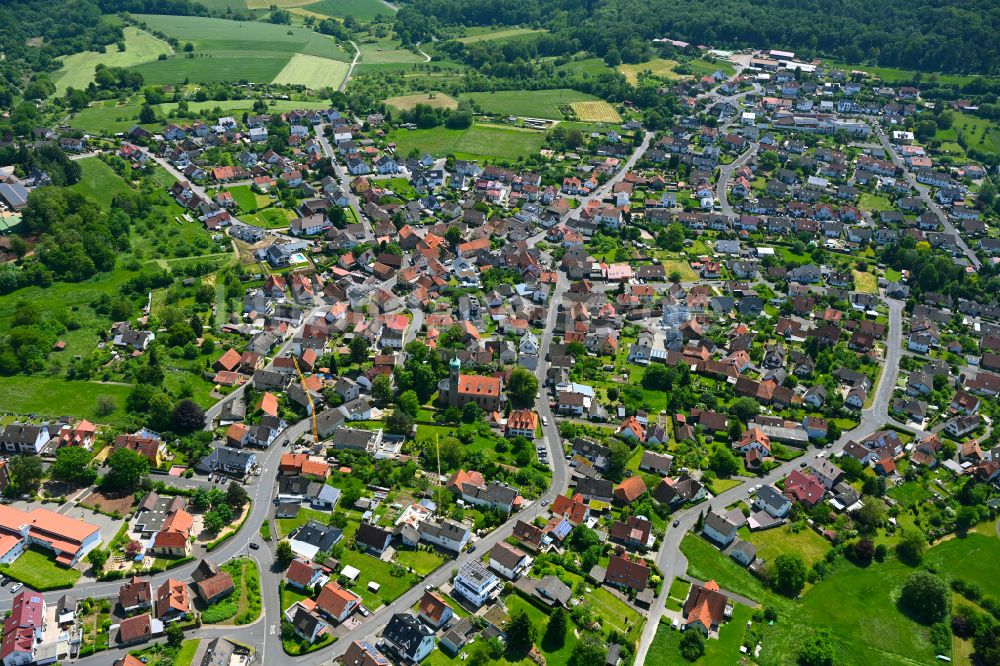 Rottenberg von oben - Stadtzentrum im Innenstadtbereich in Rottenberg im Bundesland Bayern, Deutschland