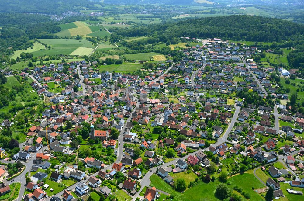 Rottenberg aus der Vogelperspektive: Stadtzentrum im Innenstadtbereich in Rottenberg im Bundesland Bayern, Deutschland