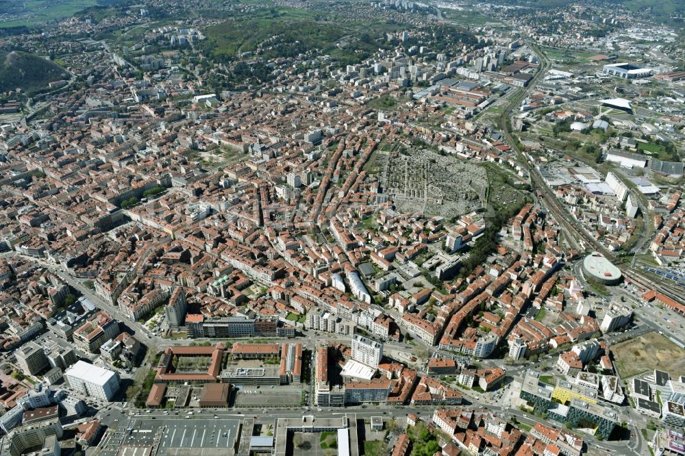 Luftbild Saint-Etienne - Stadtzentrum im Innenstadtbereich in Saint-Etienne in Auvergne Rhone-Alpes, Frankreich