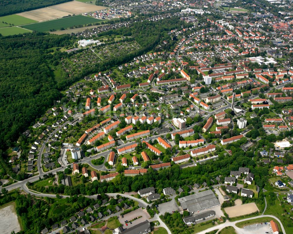 Salzgitter von oben - Stadtzentrum im Innenstadtbereich in Salzgitter im Bundesland Niedersachsen, Deutschland