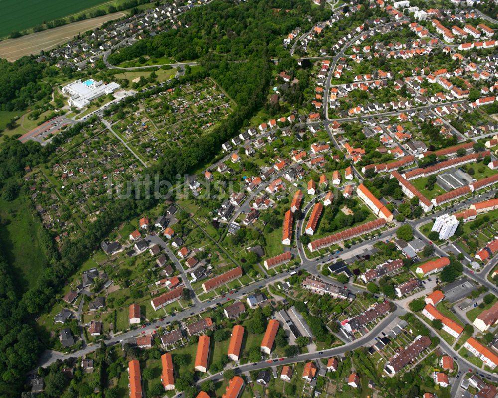 Salzgitter aus der Vogelperspektive: Stadtzentrum im Innenstadtbereich in Salzgitter im Bundesland Niedersachsen, Deutschland